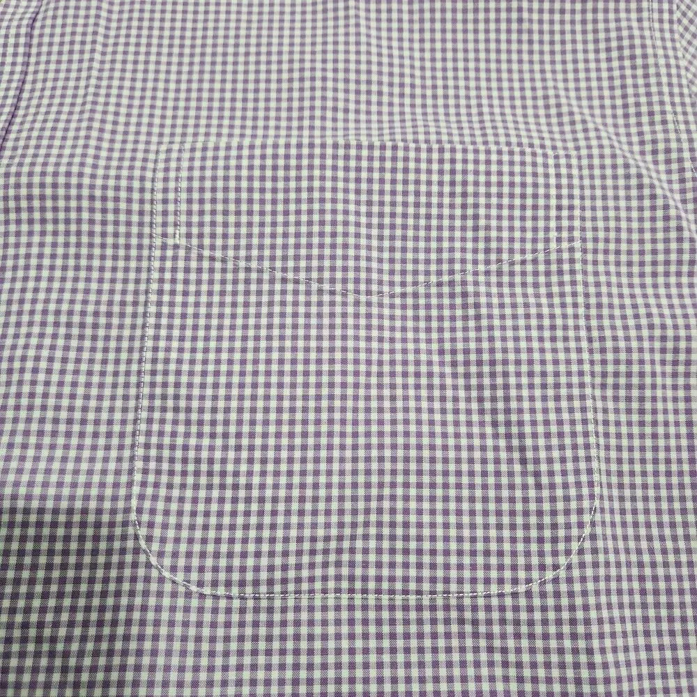 Lauren Ralph Lauren Shirt Men 16.5 Purple Check Classic Fit Non Iron Button Down